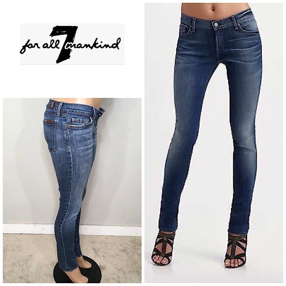 7 for all mankind faded jeans. EUC